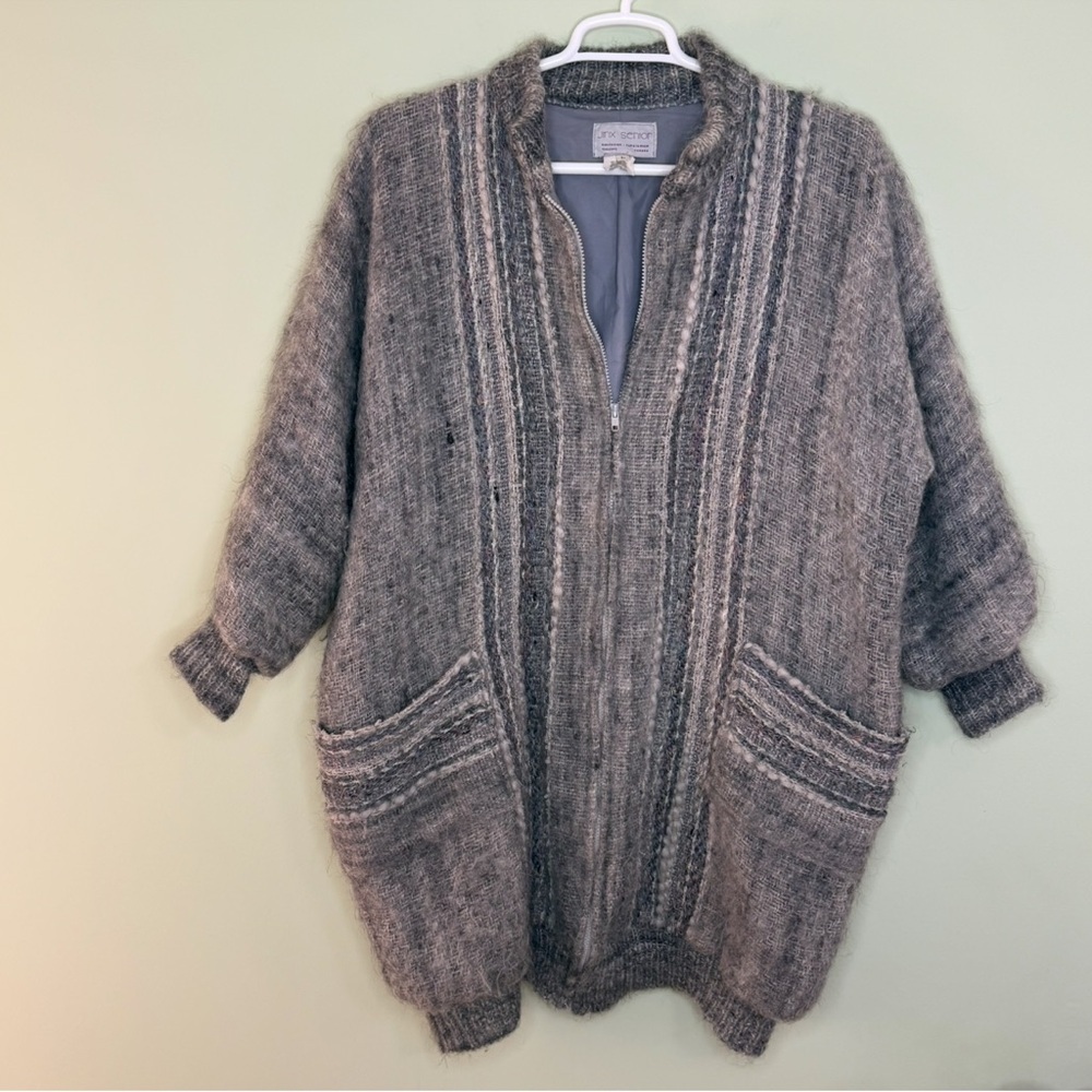 Vintage RARE Jinx‎ Senior Woman L retro 1980’s zip wool mohair sweater jacket